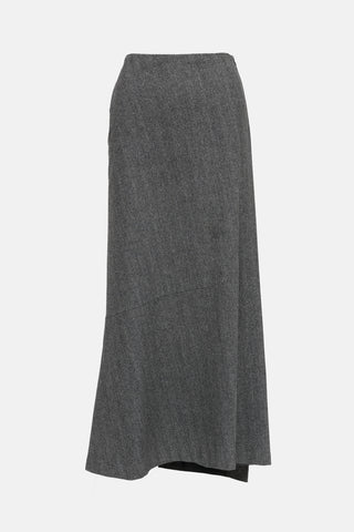 Jil Sander Chevron A-Line Skirt