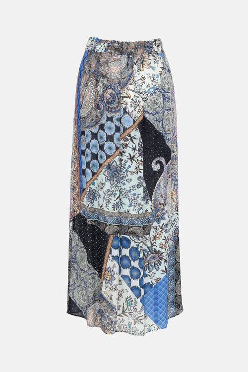 Etro Printed Silk Skirt
