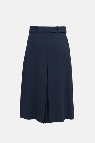 Loro Piana Silk Pleated Skirt