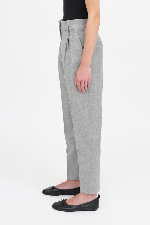 Brunello Cucinelli Cucinelli Wool Shimmer Trouser