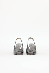 Prada Patent Slingback Wedge Pump