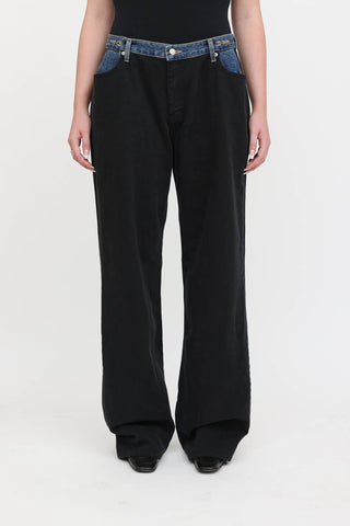 The Frankie Shop Hayla Contrast Denim Jeans