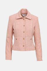 Carolina Herrera Stitch Panel Wool Coat