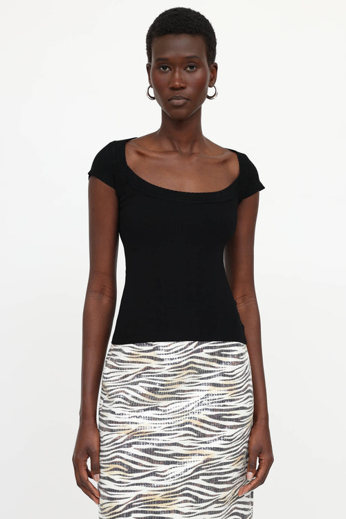 Roberto Cavalli Cap Sleeve Tie Top