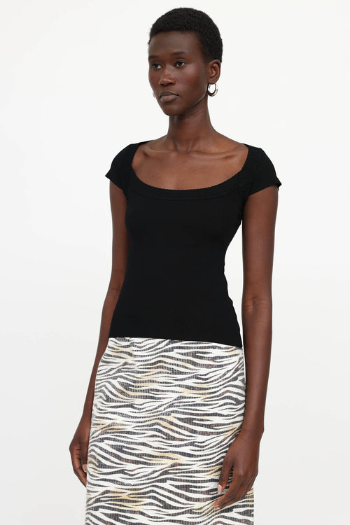 Roberto Cavalli Cap Sleeve Tie Top