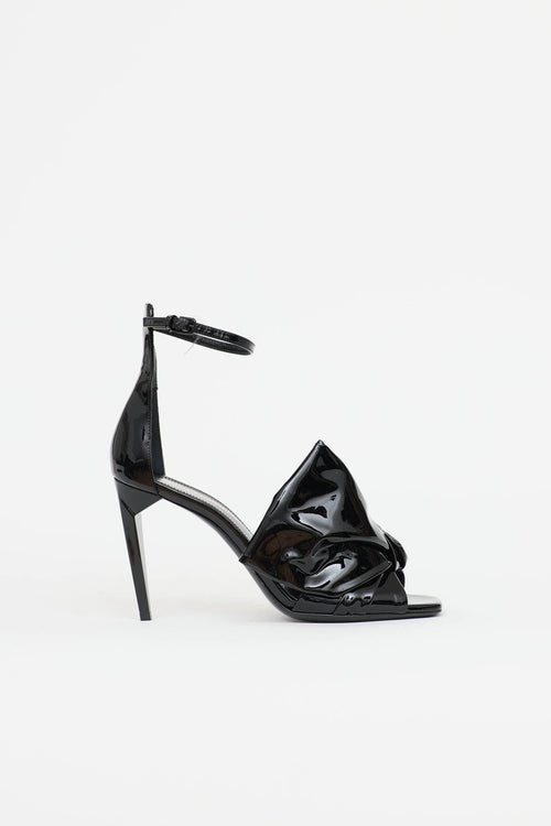 Saint Laurent Patent Freja Heeled Sandal