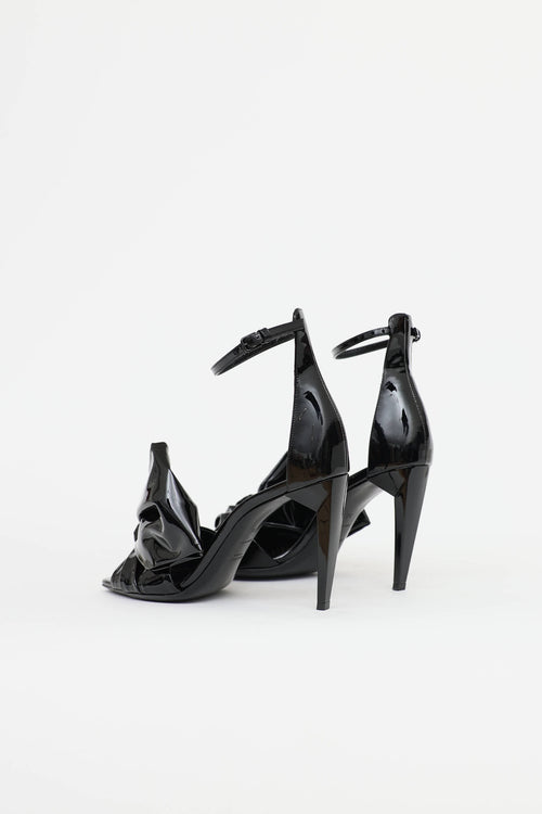 Saint Laurent Patent Freja Heeled Sandal