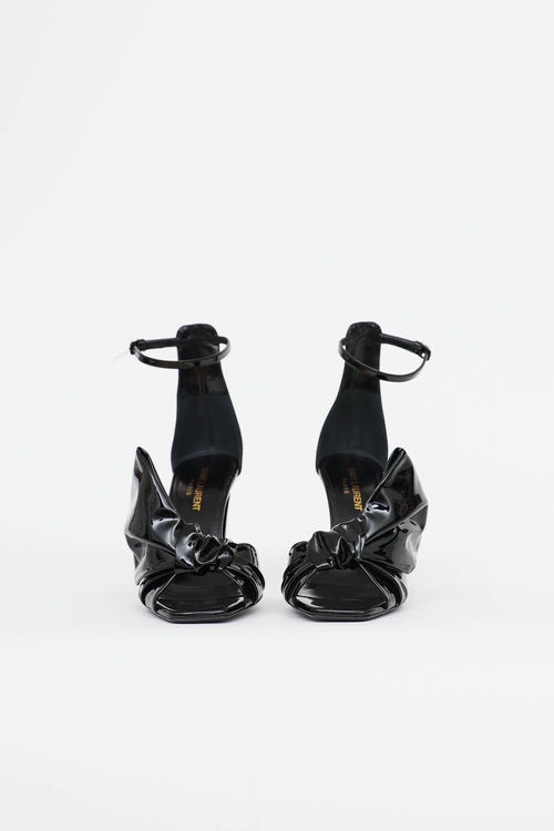 Saint Laurent Patent Freja Heeled Sandal
