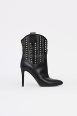 Saint Laurent Studded Heeled Cowboy Boot
