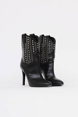 Saint Laurent Studded Heeled Cowboy Boot