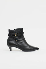 Celine Leather Buckle Ankle Boot