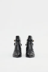 Celine Leather Buckle Ankle Boot