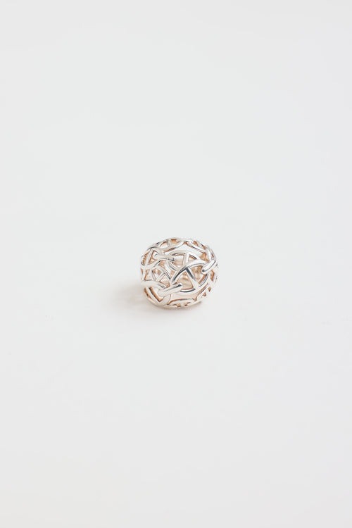 Hermès Sterling Silver Chain d'ancre Enchainee Ring