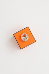 Hermès Sterling Silver Chain d'ancre Enchainee Ring