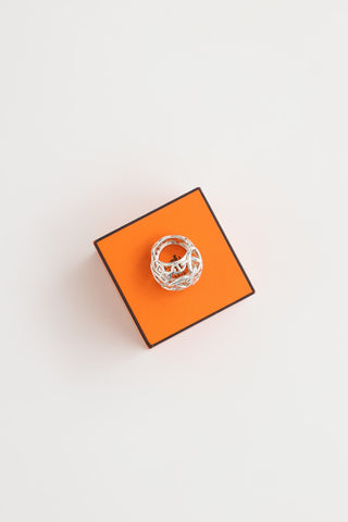 Hermès Sterling Silver Chain d'ancre Enchainee Ring