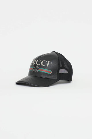 Gucci Leather Baseball Cap