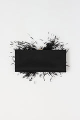Roger Vivier Satin Feather Clutch