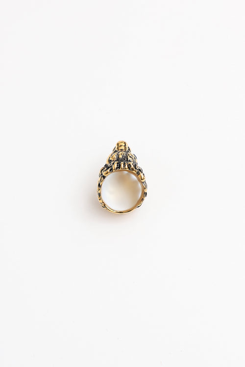 Gucci Crystal Head Ring