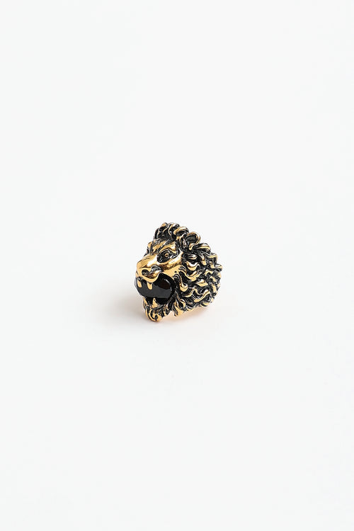 Gucci Crystal Head Ring