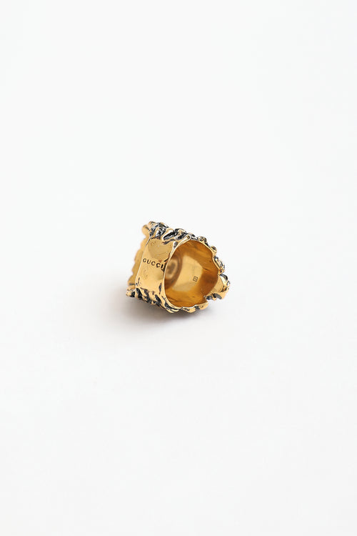Gucci Crystal Head Ring
