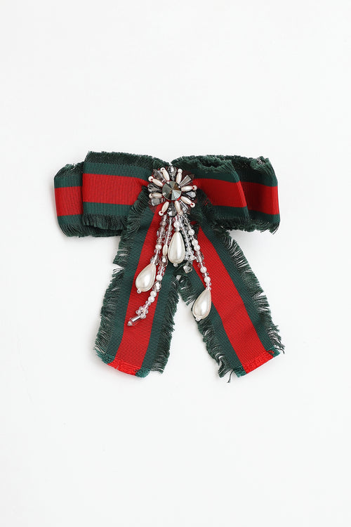 Gucci Embellished Bow Brooch