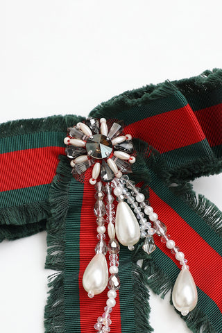 Gucci Embellished Bow Brooch