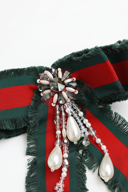 Gucci Embellished Bow Brooch