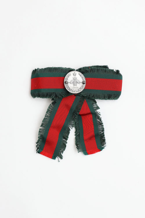 Gucci Embellished Bow Brooch