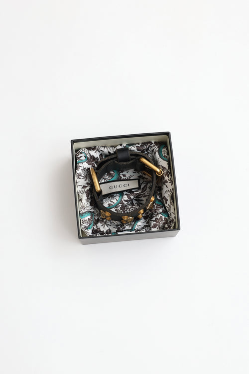 Gucci Leather Studded Bracelet