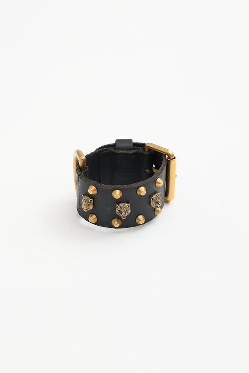 Gucci Leather Studded Bracelet