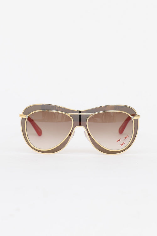 Louis Vuitton ZO905U 9OU Aviator Sunglasses
