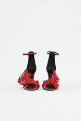 Saint Laurent Patent Freja Heeled Sandal