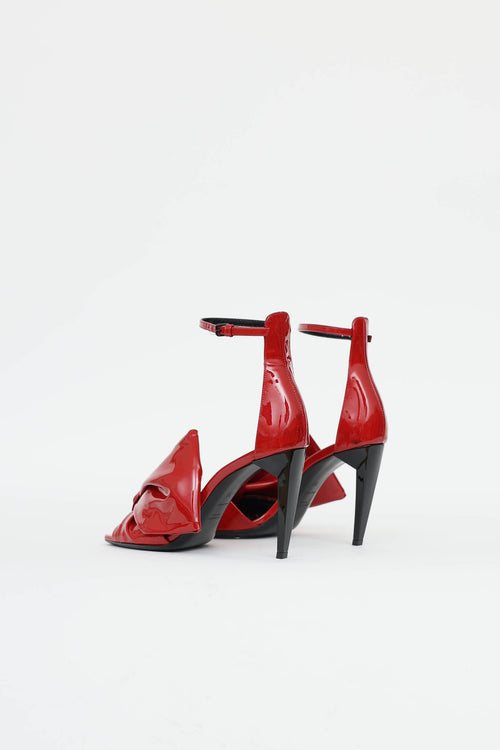 Saint Laurent Patent Freja Heeled Sandal