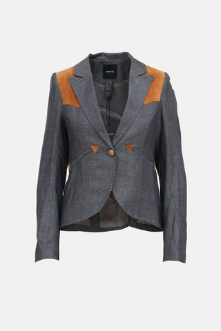 Smythe Suede Panel Blazer