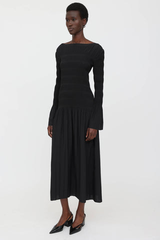 Pleated Maxi Dress