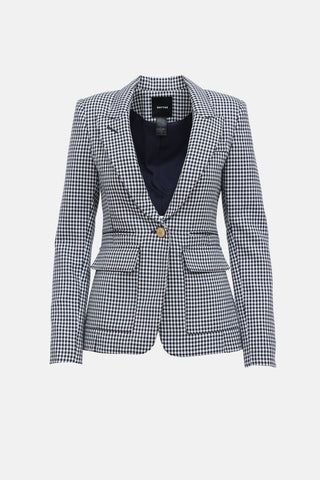 Smythe Gingham Wool Blend Blazer