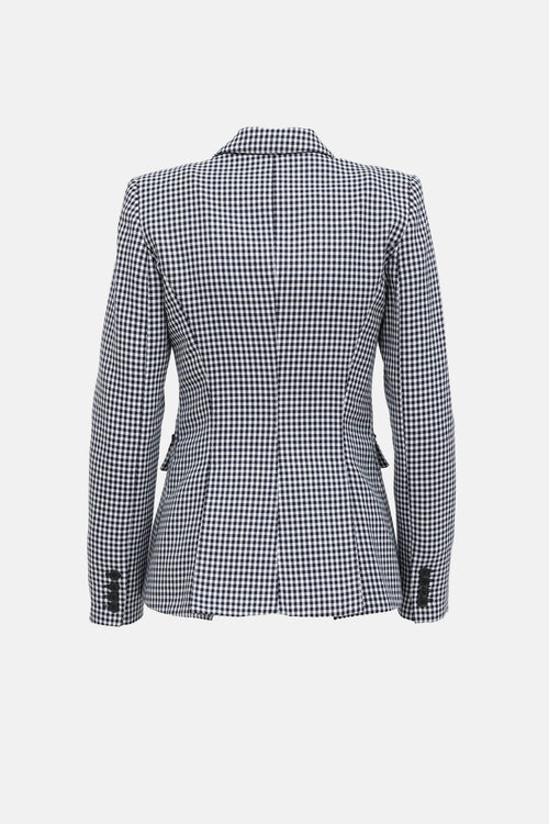 Smythe Gingham Wool Blend Blazer