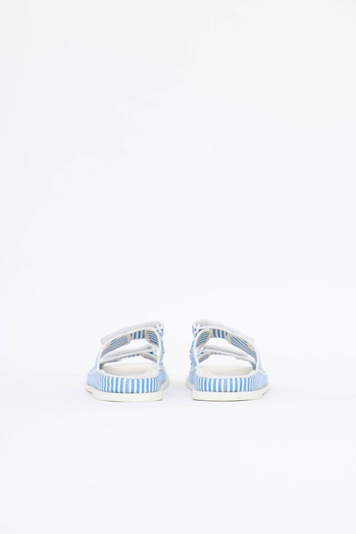 Chanel Stripe CC Dad Slide