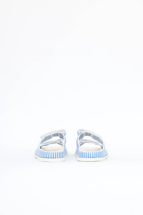 Chanel Stripe CC Dad Slide
