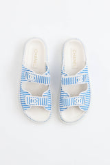 Chanel Stripe CC Dad Slide