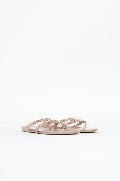 Valentino Rubber Rockstud Sandal