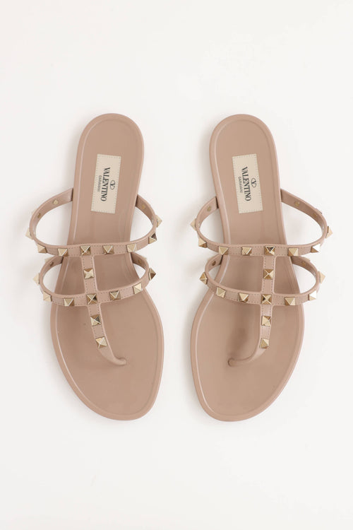 Valentino Rubber Rockstud Sandal
