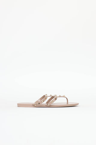 Valentino Rubber Rockstud Sandal