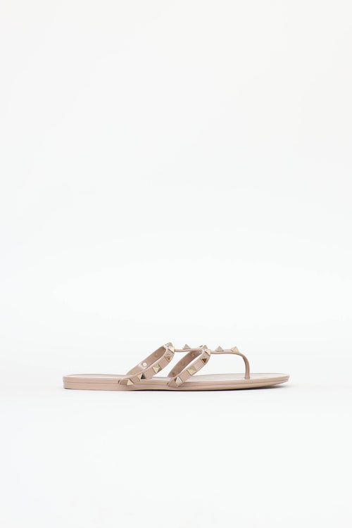 Valentino Rubber Rockstud Sandal