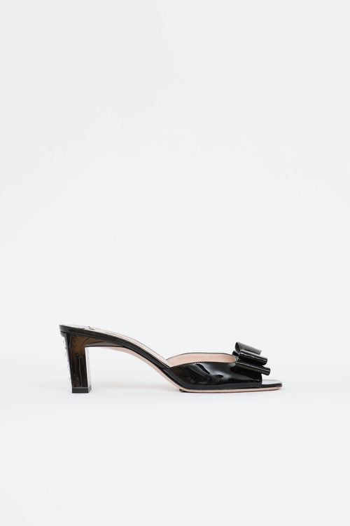 Miu Miu Patent Bow Mule
