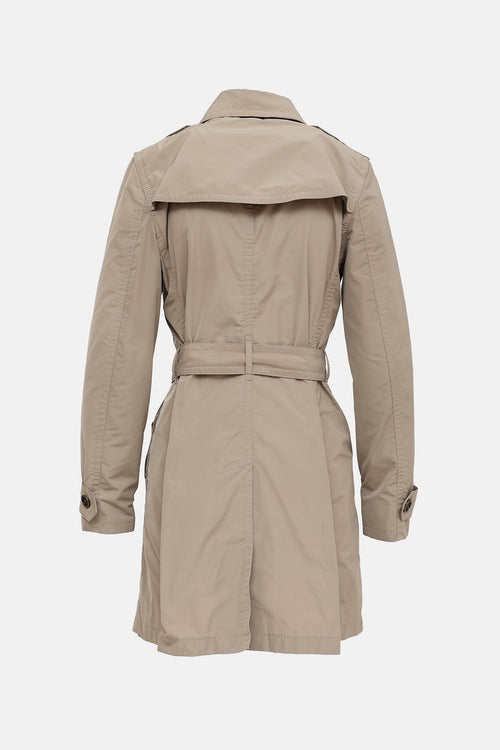 Burberry Brit Double Breasted Trench Coat