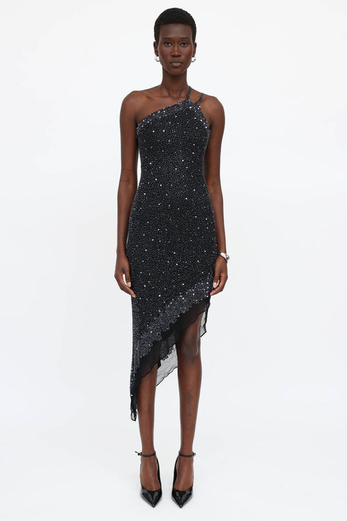 VSP Archive Beaded Asymmetrical Dress
