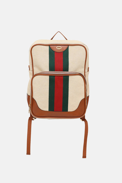 Gucci Canvas Webbed Backpack