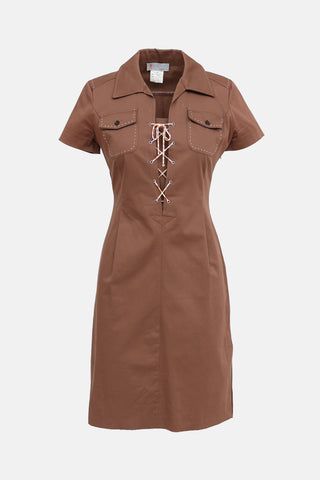 Missoni Brown Lace Up Dress