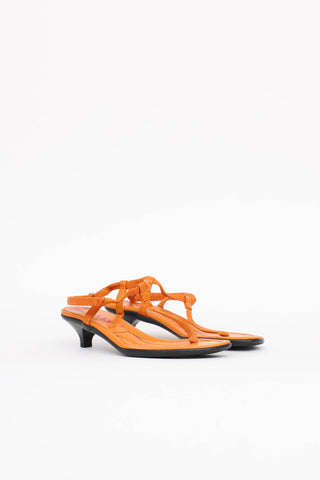Prada T-Strap Heeled Sandal